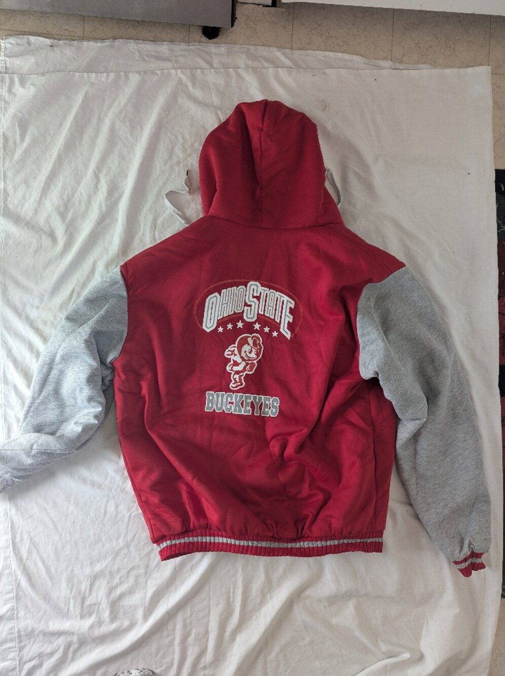 Ohio State Buckeyes Red & Gray Men's Hoodie 3XL - Picture 8 of 9